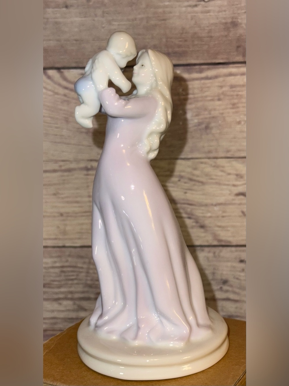 RUSS - Marbella Porcelain Mother Lifting Baby Figurine - NEW